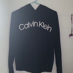 Black 90s Calvin Klein hoodie. W:XS